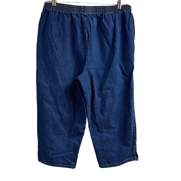 Lord Isaacs Elastic Waist Lounge Pants Stretchy Capris Knee Plus Size 18 - Picture 4 of 16